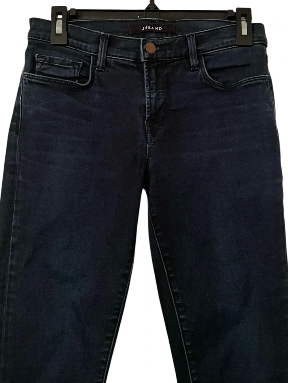 J Brand Women's Navy Blue Dark Wash Atmosphere Capri Ankle Skinny Jeans Size‎ 27